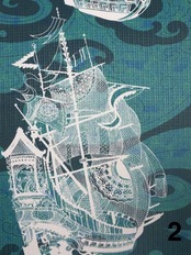 【受注商品】Rumi Rockキモノ「帆船」　[ A1595 A1596 A1597 A1598]
