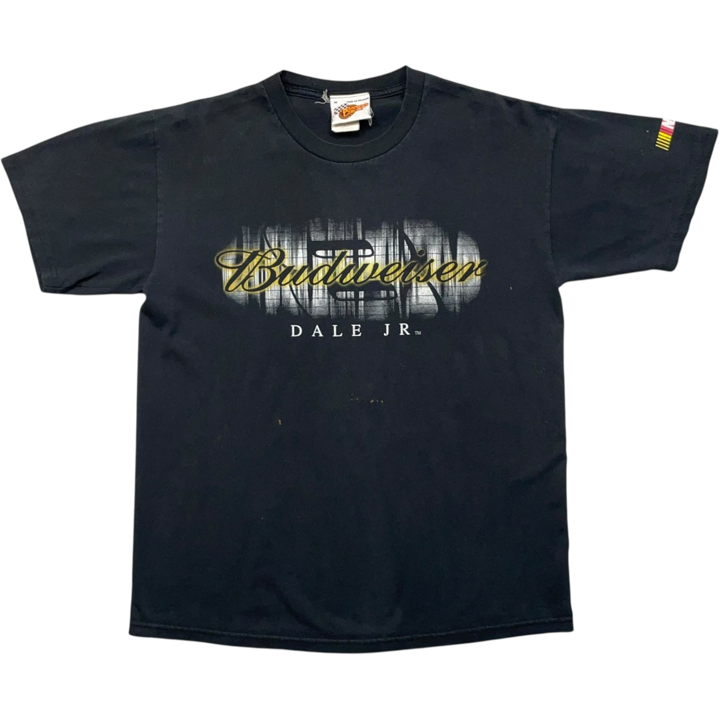 《M》WINNER’S CIRCLE Tシャツ バドワイザー×デイル・アンハート・ジュニア 両面プリント ブラック no.8577