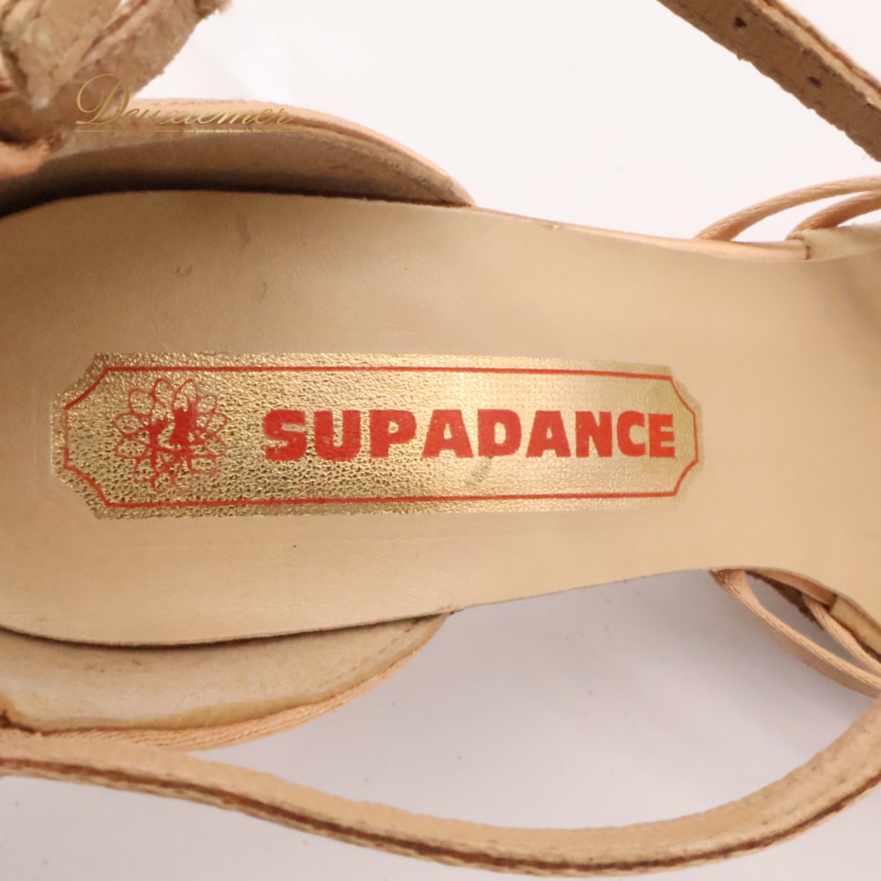 社交ダンス 衣装 SUPADANCE スーパダンス 2 W 靴 ダンスシューズ ラテン ベージュ系 ブラウン系 ゴールド系 茶色 ラメ ラインストーン ベルト ヒール 練習 レッスン 舞台 発表会 イベント ダンス ステージ レディース かわいい おしゃれ 大人
