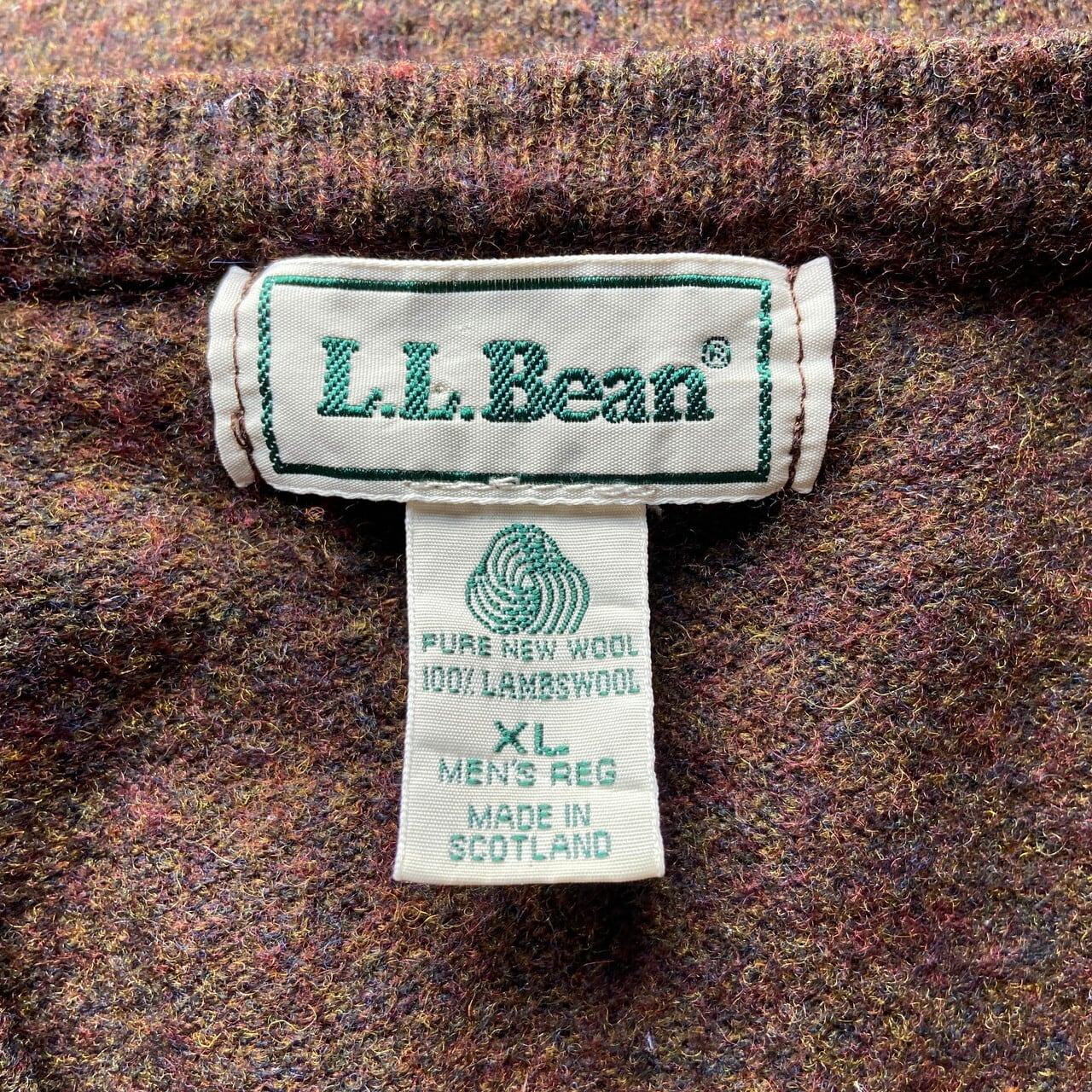 90年代 L.L.Bean エルエルビーン ウールニット ベスト メンズL相当