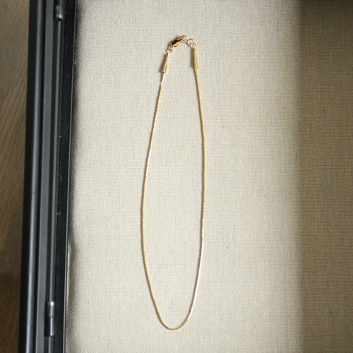 Native SilverStreams  Liquid silver necklace 24Kgp 1st 45cm