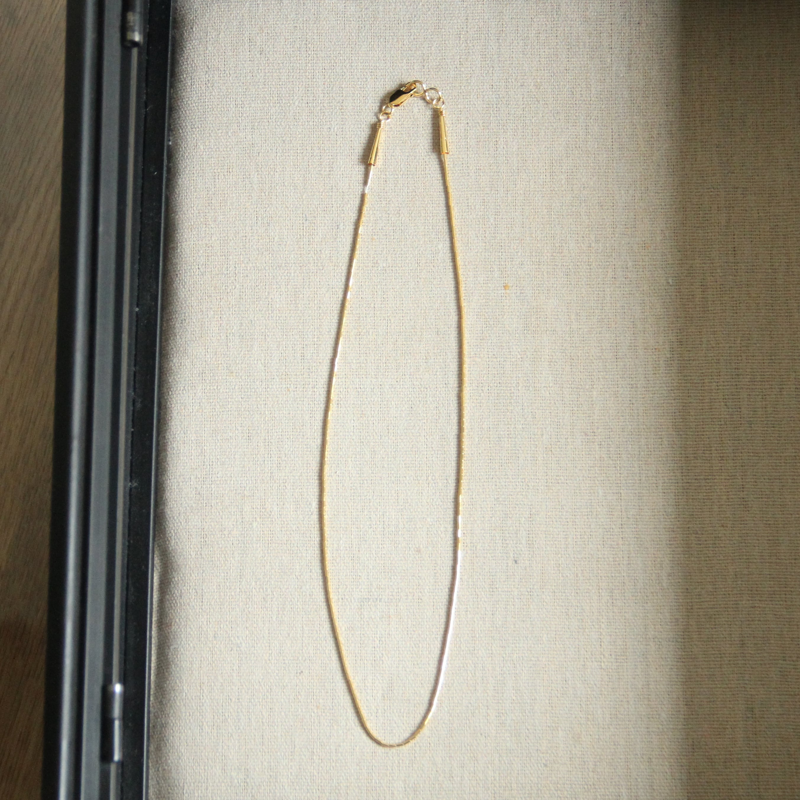Native SilverStreams Liquid silver necklace 24Kgp 1st 45cm