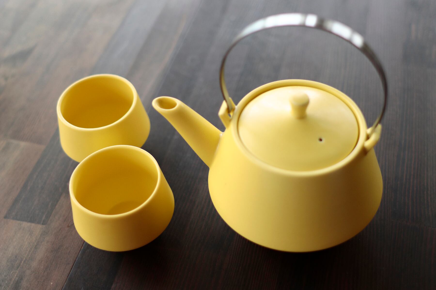 Frustum 急須セット 黄釉 ステンレスツル 急須 煎茶 贈り物 ギフト プレゼント おしゃれ 丸モ高木陶器 オンラインショップ 温度をデザインに