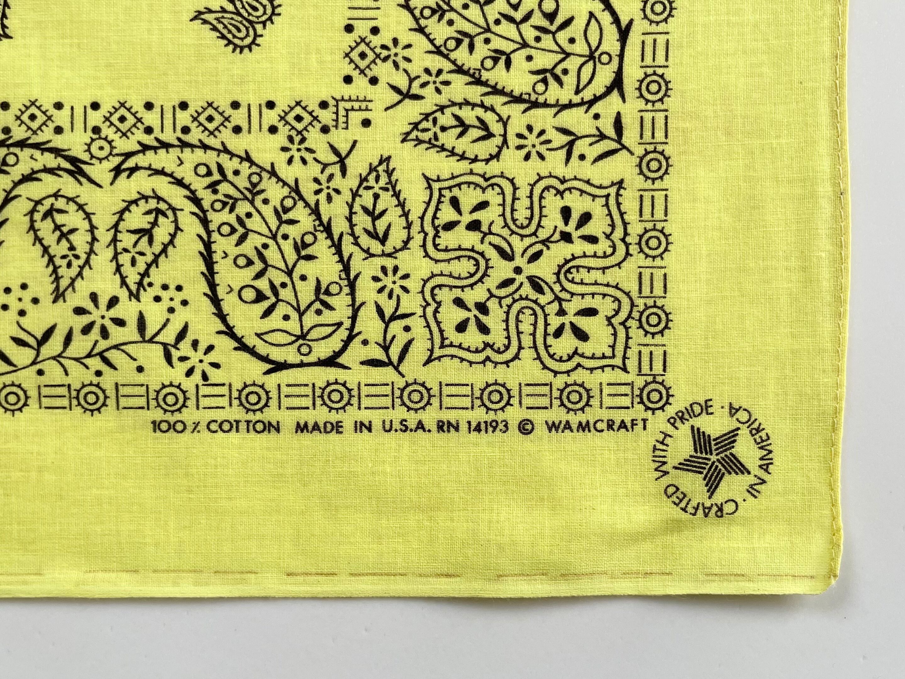 Deadstock】 80s RN14193 paisley ヴィンテージ バンダナ MADE IN USA