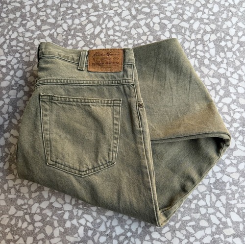 Eddie Bauer / 90′s color wide denim size34相当