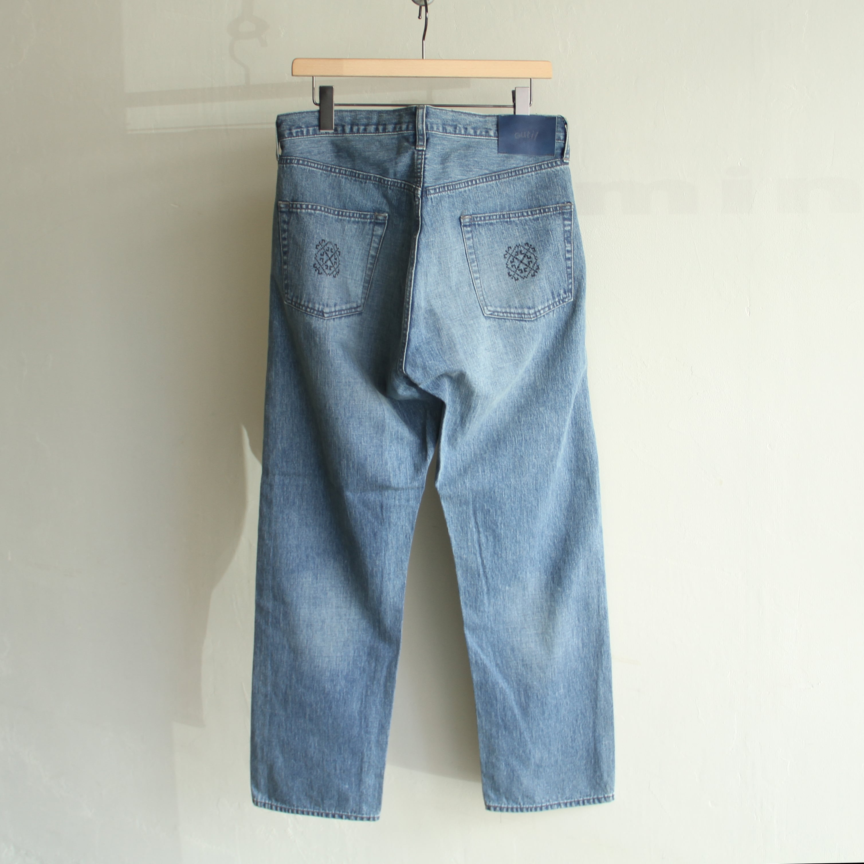 outil   突然消去あり OUTIL ] PANTALON BOUDES FADED BLUE - spares