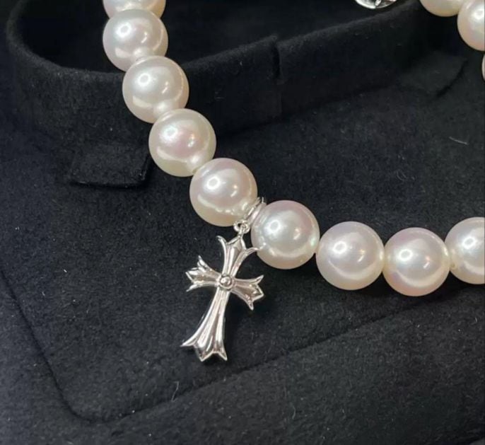 CHROME HEARTS クロムハーツ ミキモト パールブレスレット | chromehearts