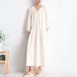 ティアードロングワンピース 00110