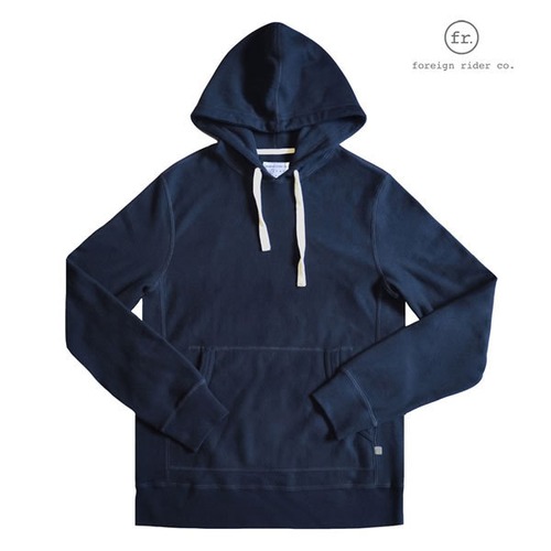 foreign rider(フォーリンライダー)hooded pullover/プルオーバースウェットパーカー/カラー:NAVY【frmnvyhpl-navy】