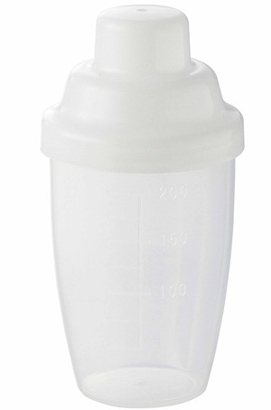 【努力特価】シェーカーボトル クリア 小さめ サイズ 200ml (50ml 100ml 150ml 目盛り付き) 日本製 es