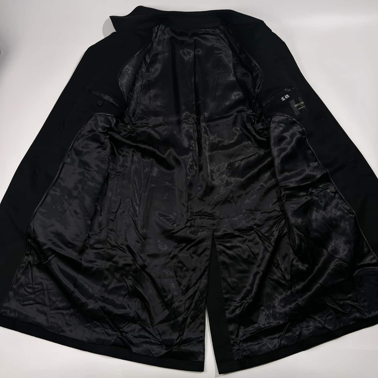 カシミヤ100% BELLUMORE ベルモーレ ステンカラー コート A-165/ブラック メンズ