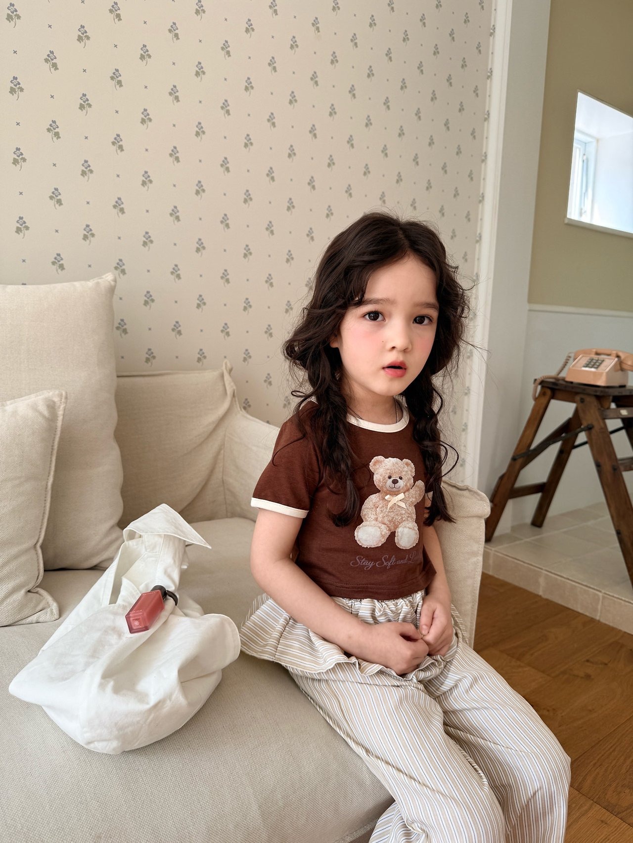 [COMMA] Teddy Color Block Tee (140/150) / [콤마] 테디배색티 (140/150)