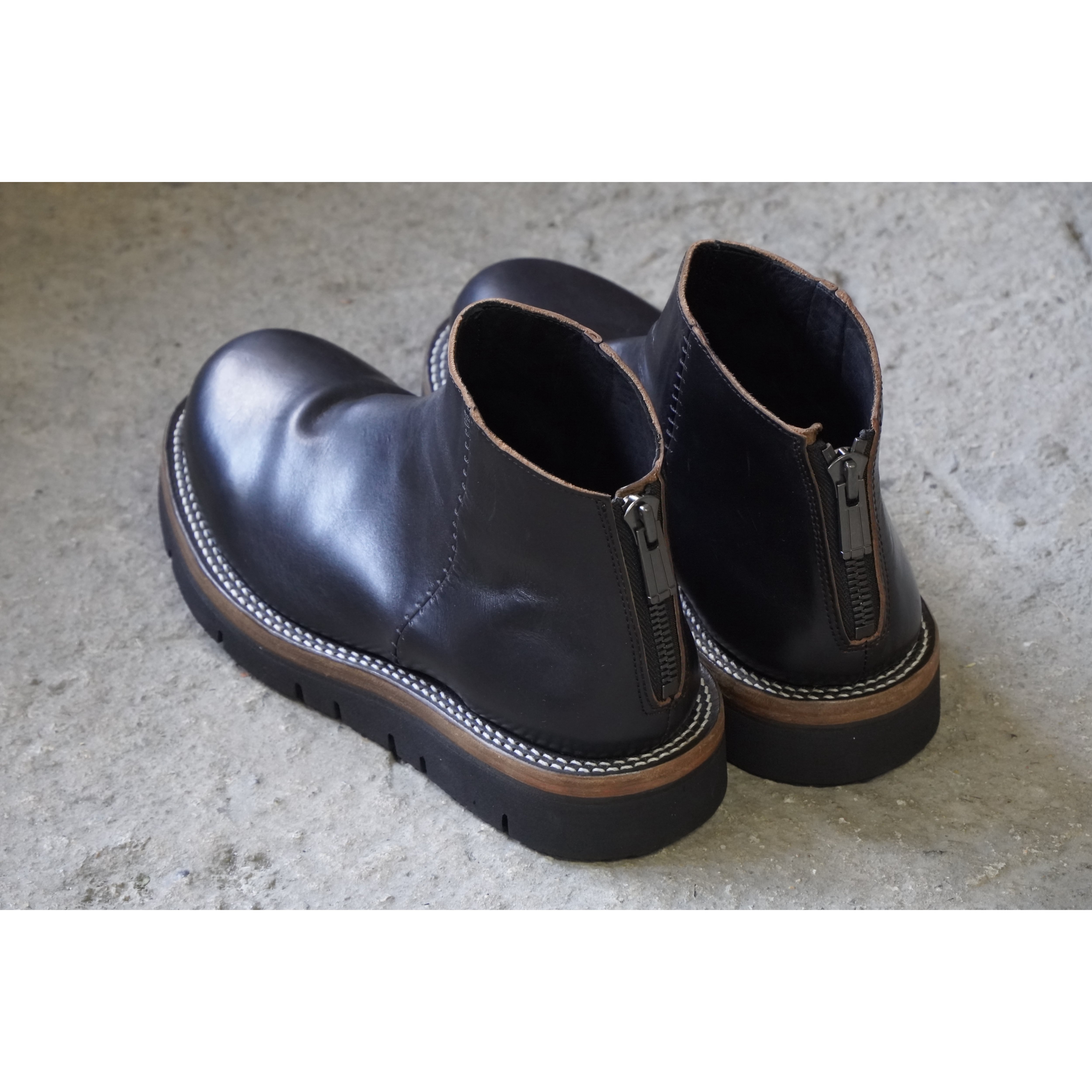 M46OL-LSNBLR9105-DBStitch_short drape boots_size41