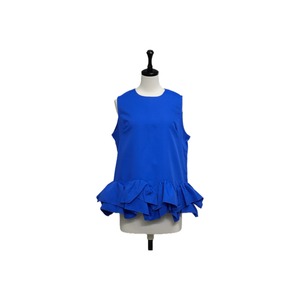 Hem frill design sleeveless tops