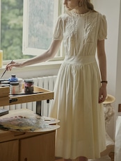 Antique Porcelaine Embroidery Dress F0734