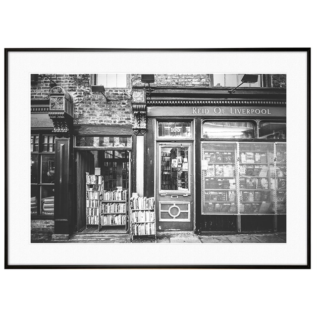 イギリス写真 リバプールにある書店 インテリアアートポスター額装 AS3821