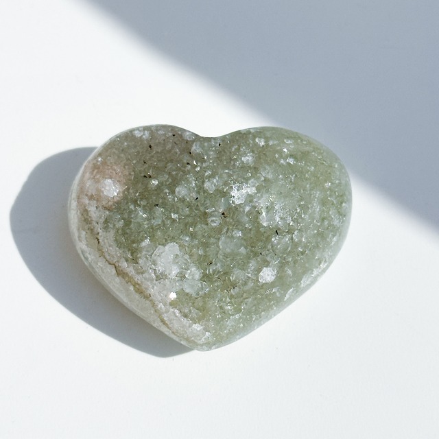 アゲート×ドゥルージー ハート 41◇ Agate × Druzy ◇天然石・鉱物・パワーストーン