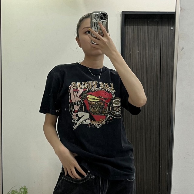 【Harley-Davidson/ハーレーダビッドソン】お姉さんプリント Tシャツ
