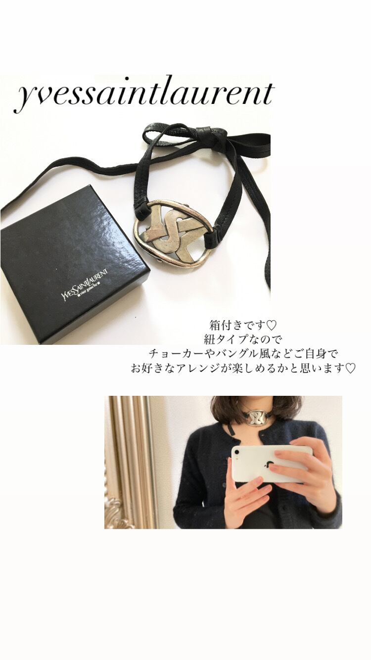 ysl yvsaintlaurent necklace choker silver イヴサンローラン ysl yvsaintlaurent necklace choker silver イヴサンローラン