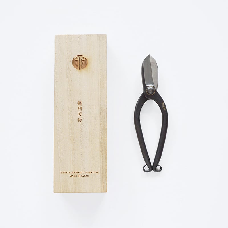 池坊の生花鋏、刻印「登録 修」、ステンレス。洛中高岡屋ケース付。 華道具,花鋏 | フラワーショップ花楽