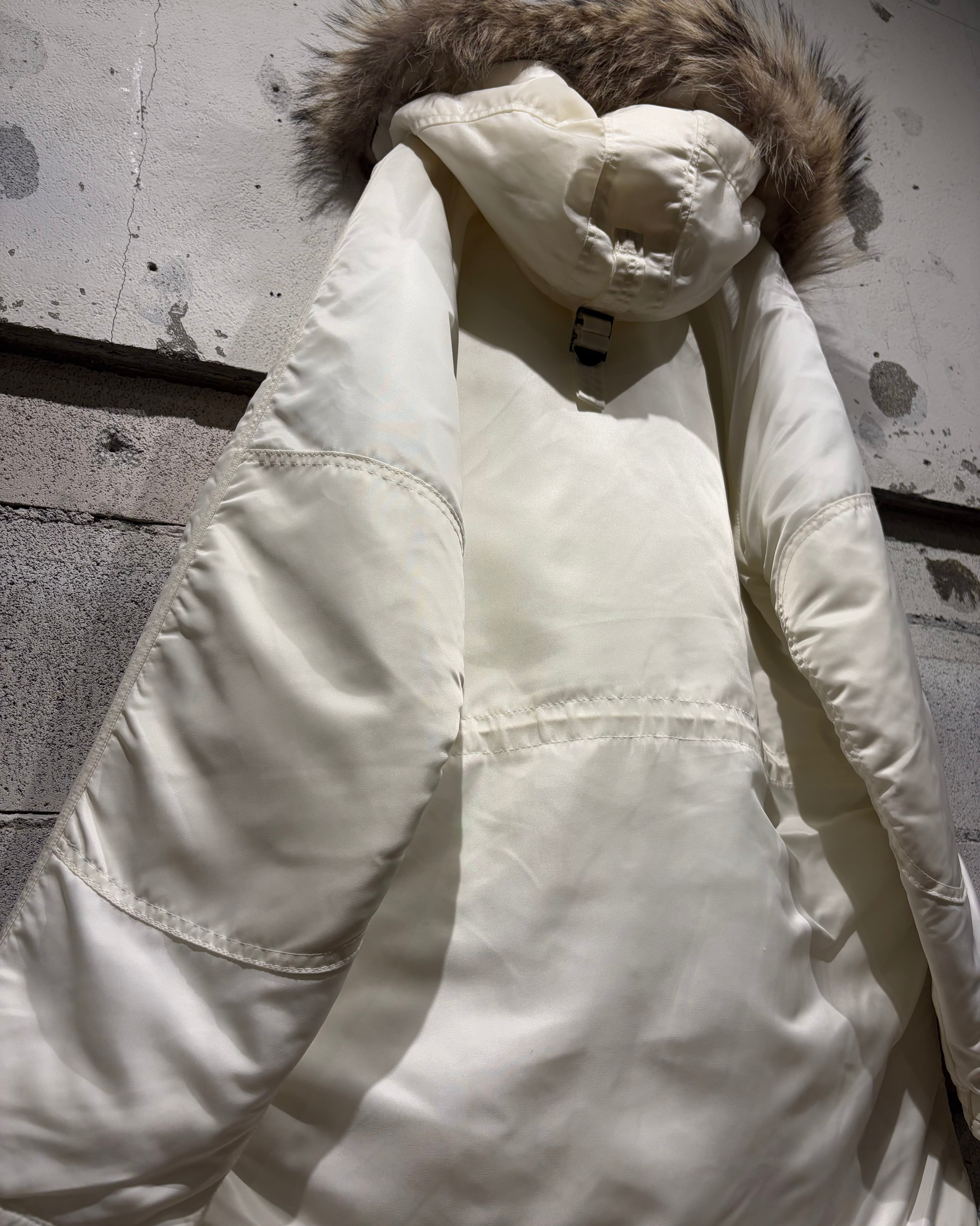Caka otto】 90's “SPIEWAK” Rare White Color N-3B Flight Jacket