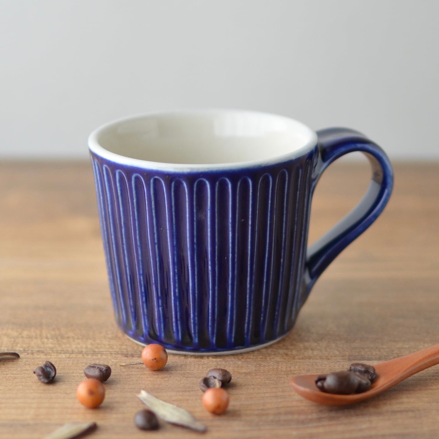 コバルト釉しのぎマグカップ