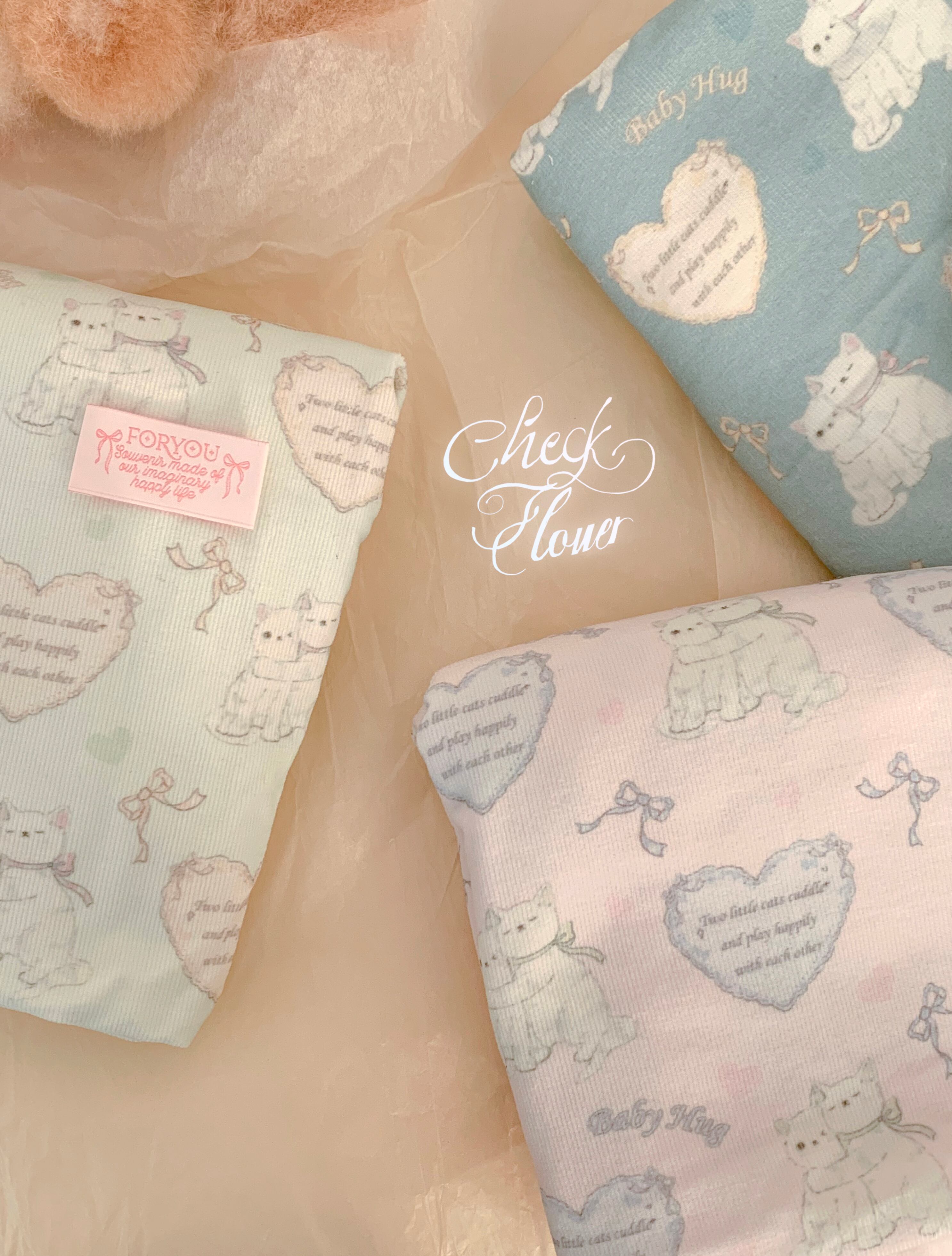 【終了】ハートニャン コーデュロイ生地