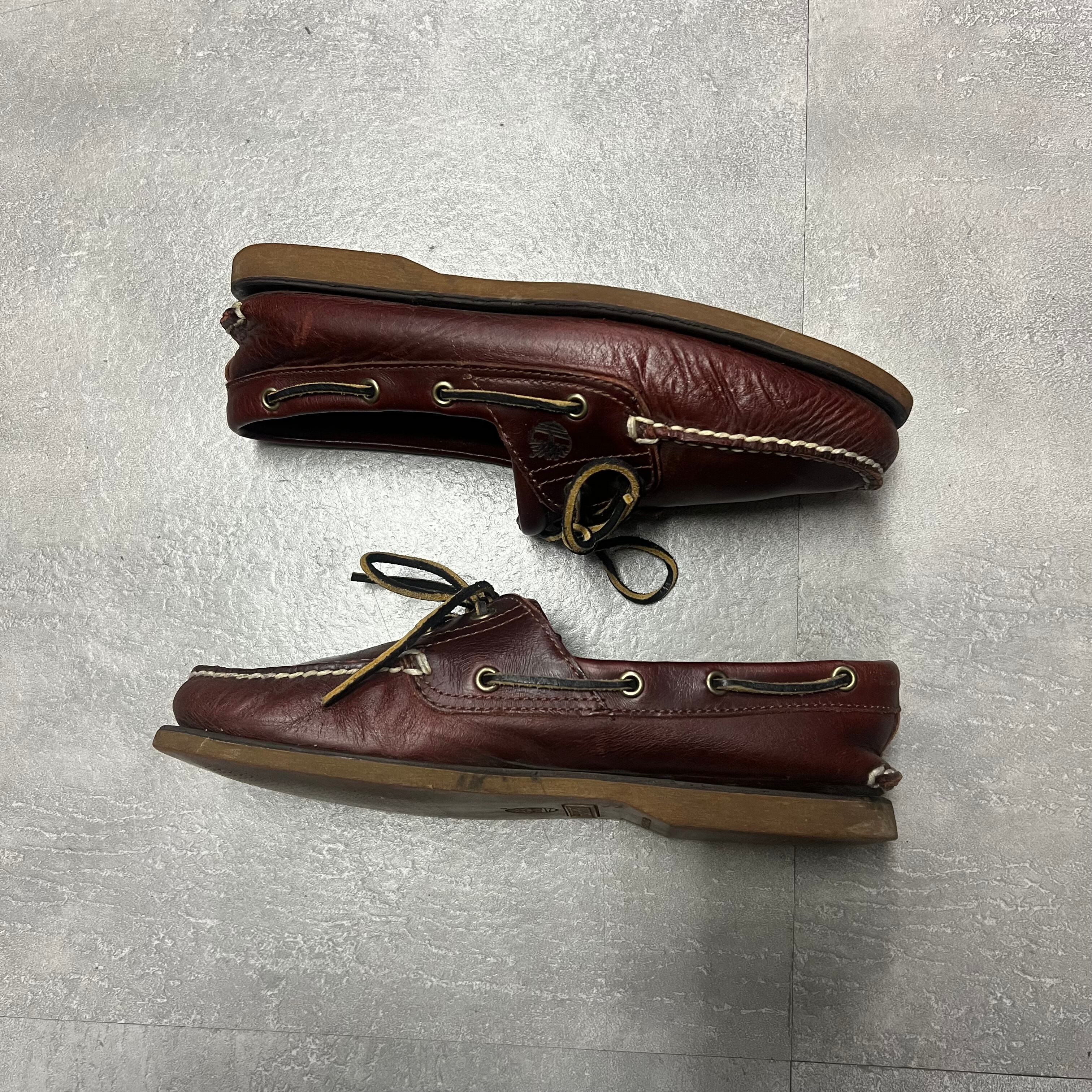 Timberlandティンバーランドレザーローファー革靴27cm茶色ブラウン