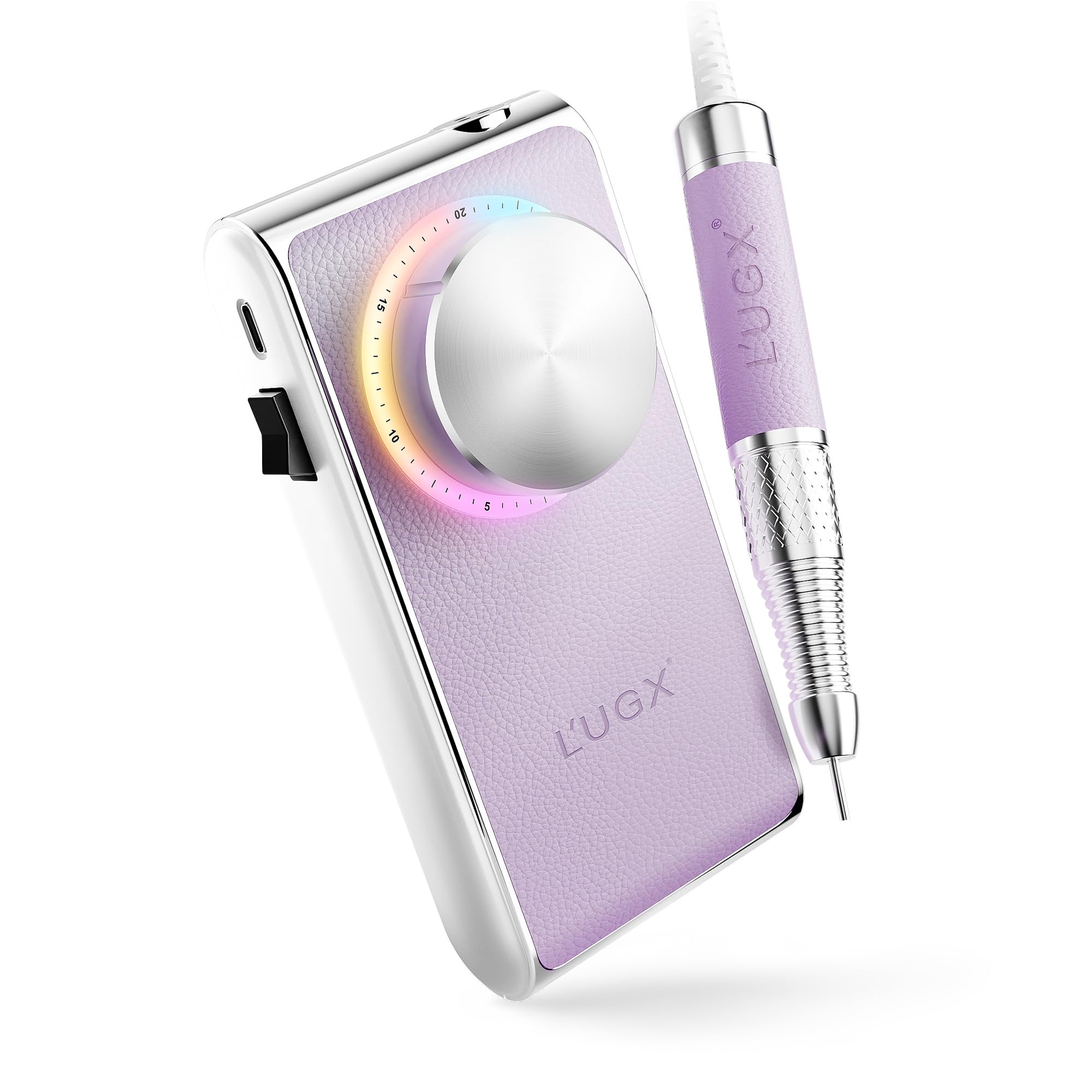 【人気】L'UGX ネイルマシン 30000RPM ネイルオフマシーン 電動ネイルマシン プロ ネイルドリル 甘皮処理 電動 ネイルマシーン 自宅サロン用 低騒音 低振動 (パープル)
