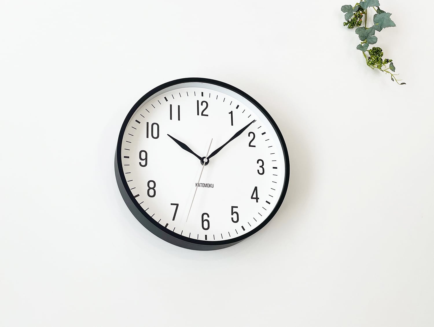 KATOMOKU plywood clock 19 ブラック km-111BK | 加藤木工株式会社