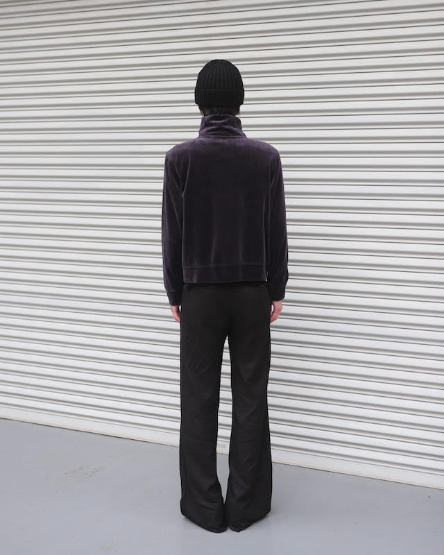 short lengthhigh  neck velours blouson