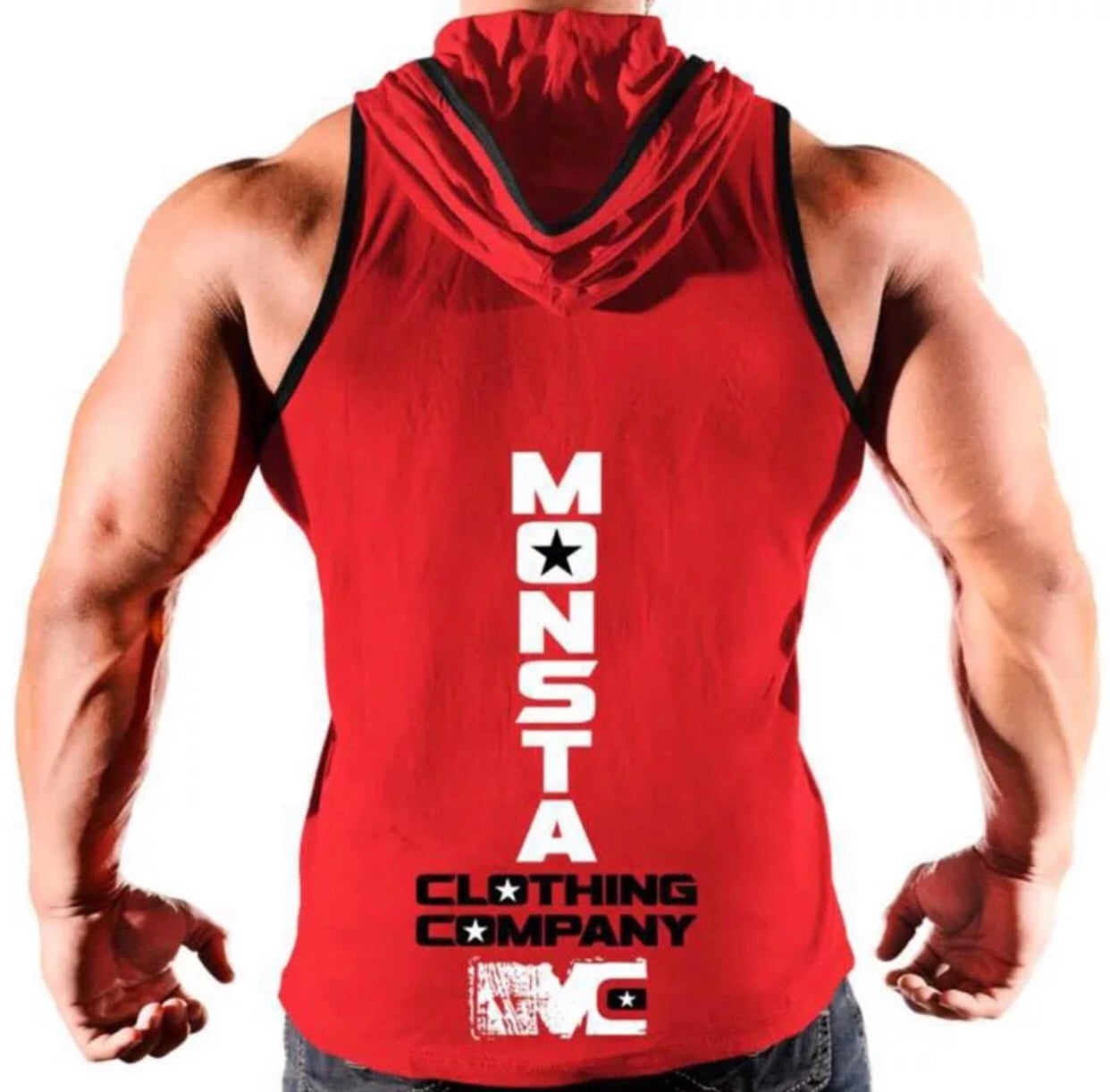 MONSTA】ノースリーブ パーカー/筋トレ/スポーツ/ウェア/メンズ/GYM