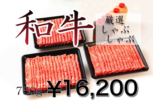 【厳選しゃぶしゃぶ】和牛（750g）