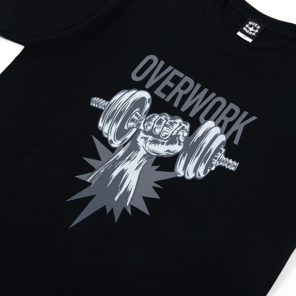 Dumbbell_T-shirts_Black/Gray | OVERWORK OFFICIAL APPAREL SITE