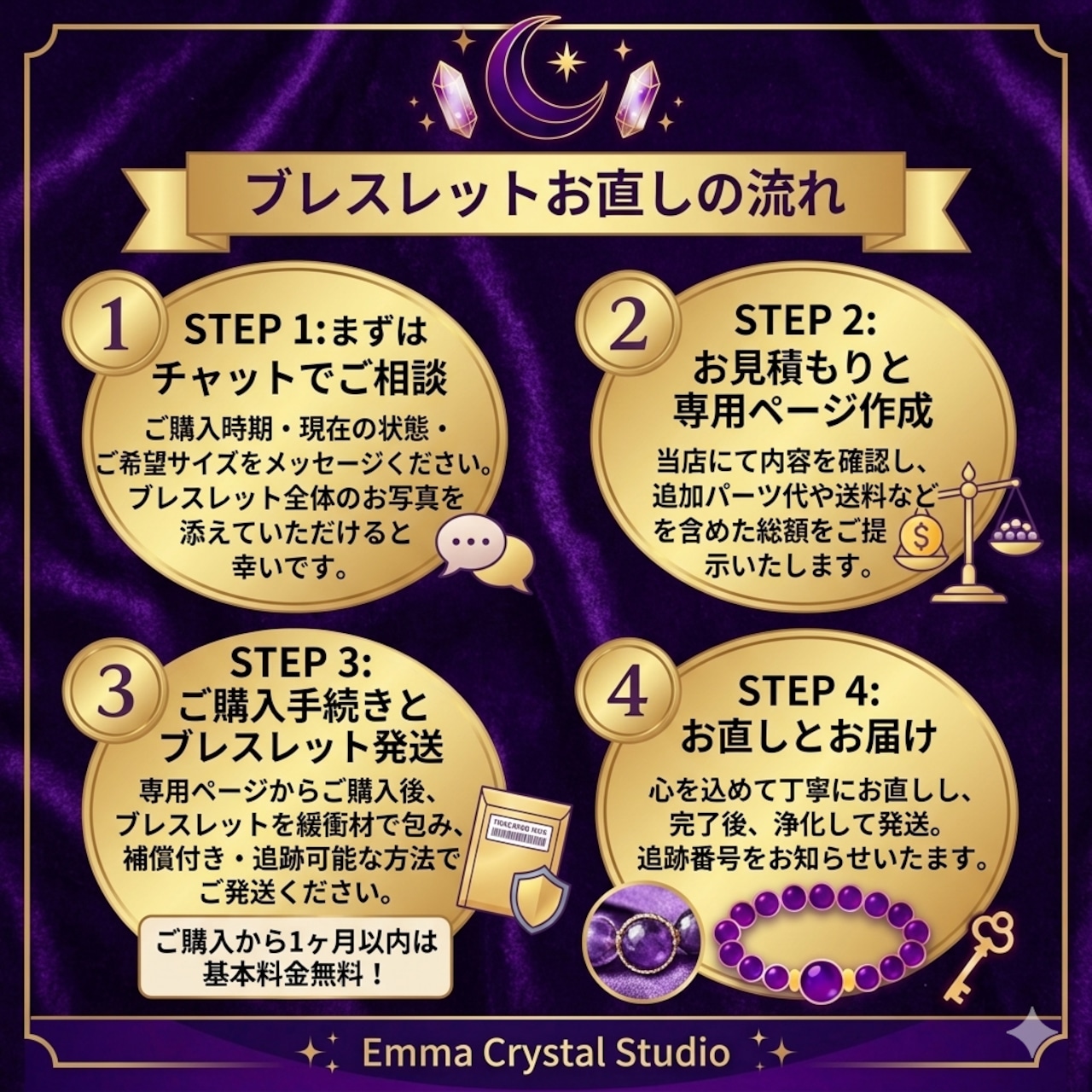 ♥Special Price♥ブラックゴールドスーパーセブン ブレスレット （約