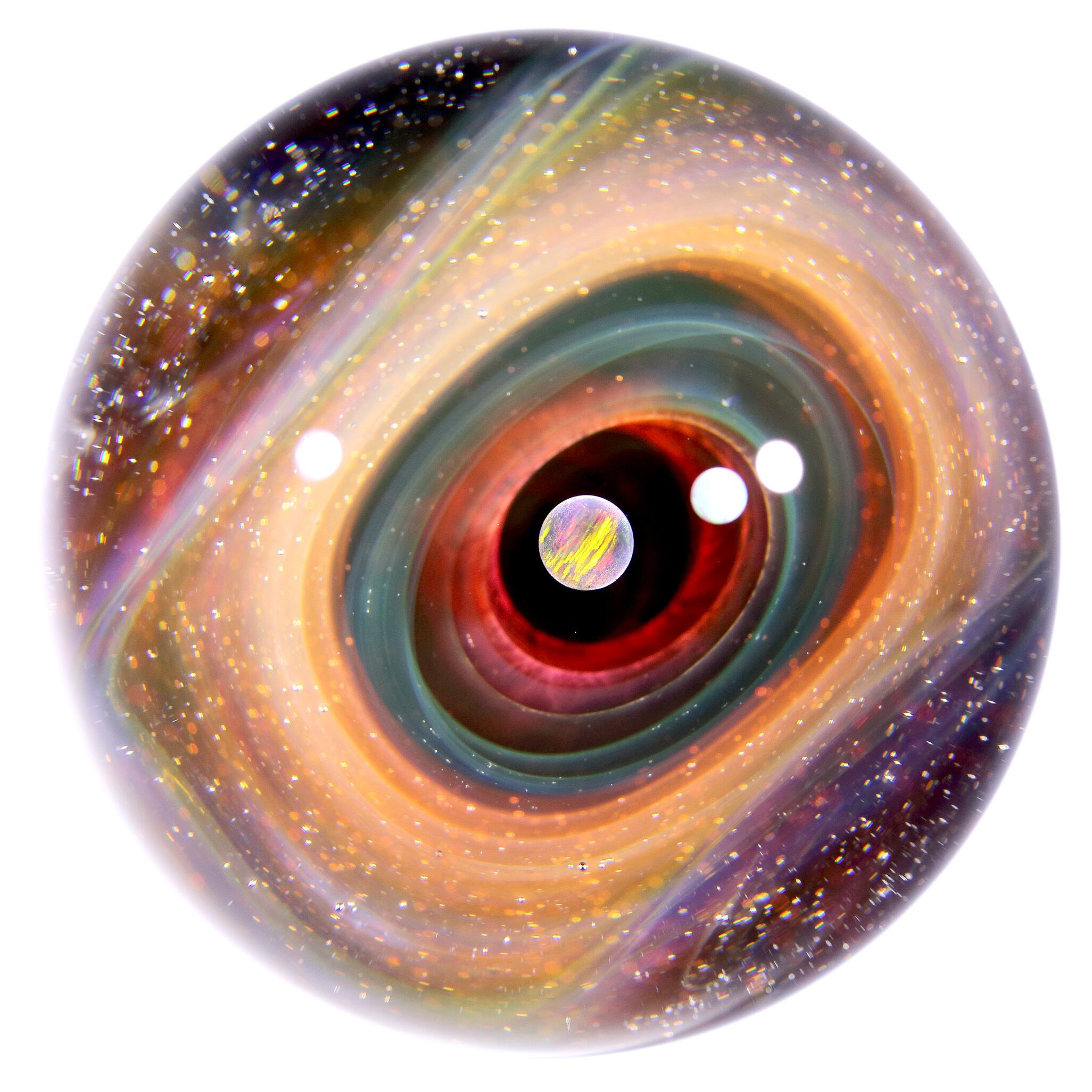 29mm Galaxy Glass Pendant 宇宙ガラスペンダント (螺旋状銀河） no