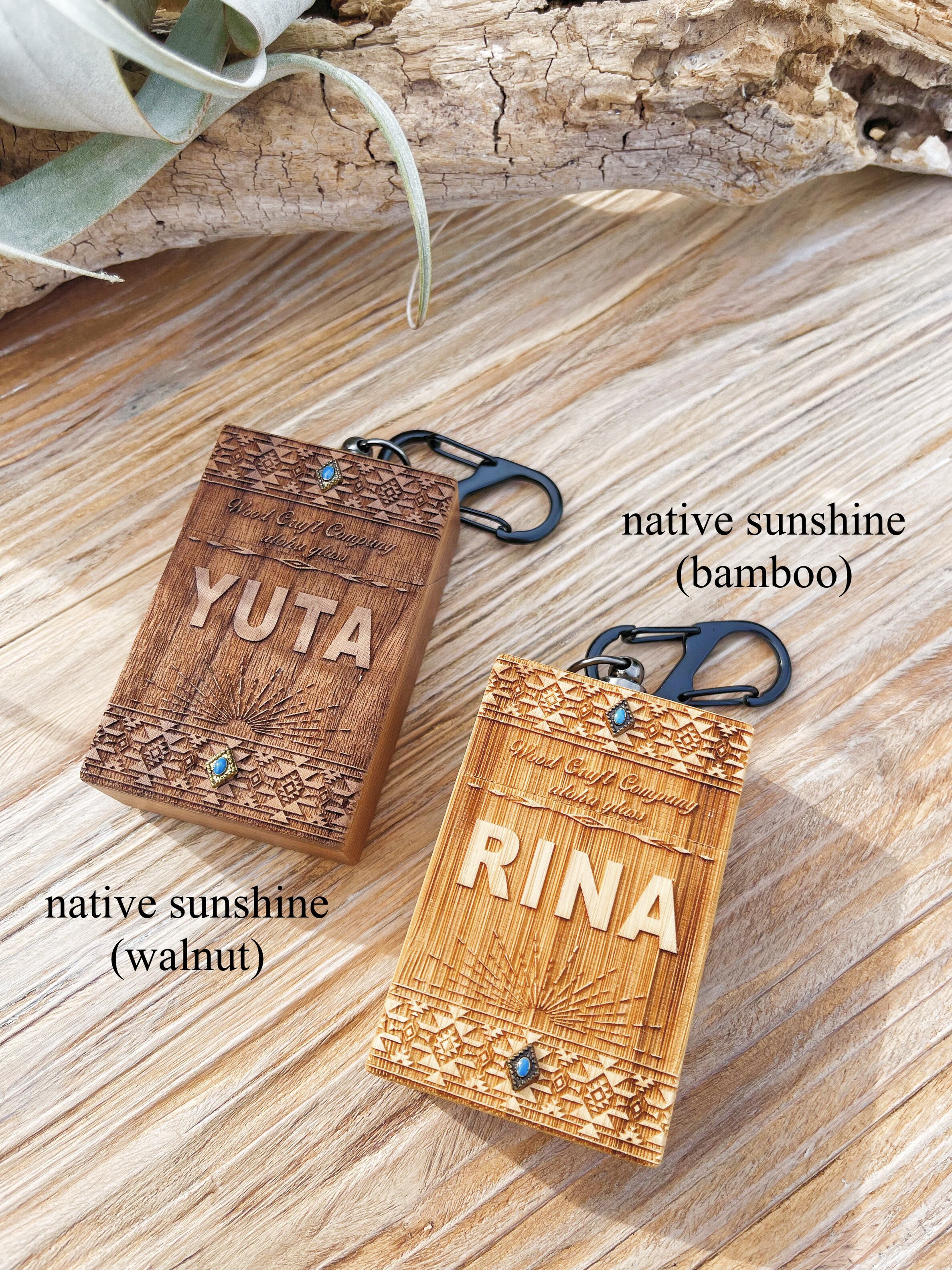 Wood portable ash tray | ALOHA GLASS