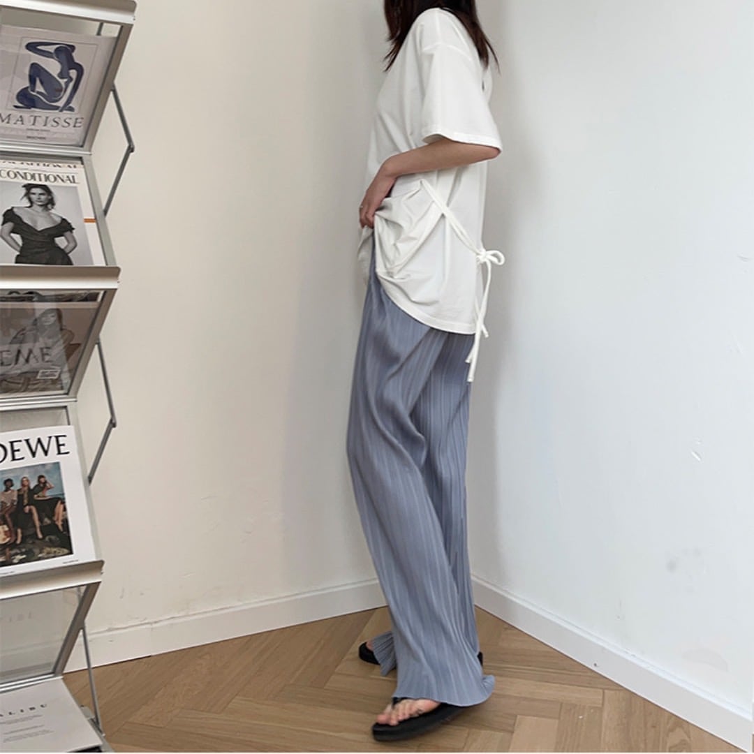 casual pleats pants A0883 | Lucy's Select