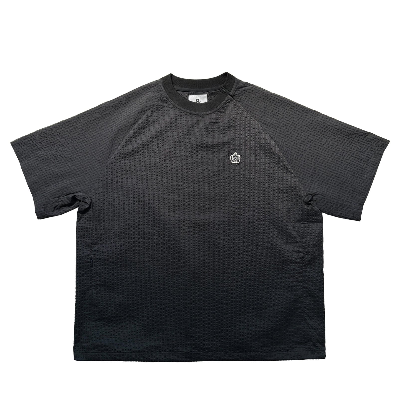 8G DOTAIR COOLMAX SUCKER CREW NECK S/S PISTE -DARK NAVY KHAKI-