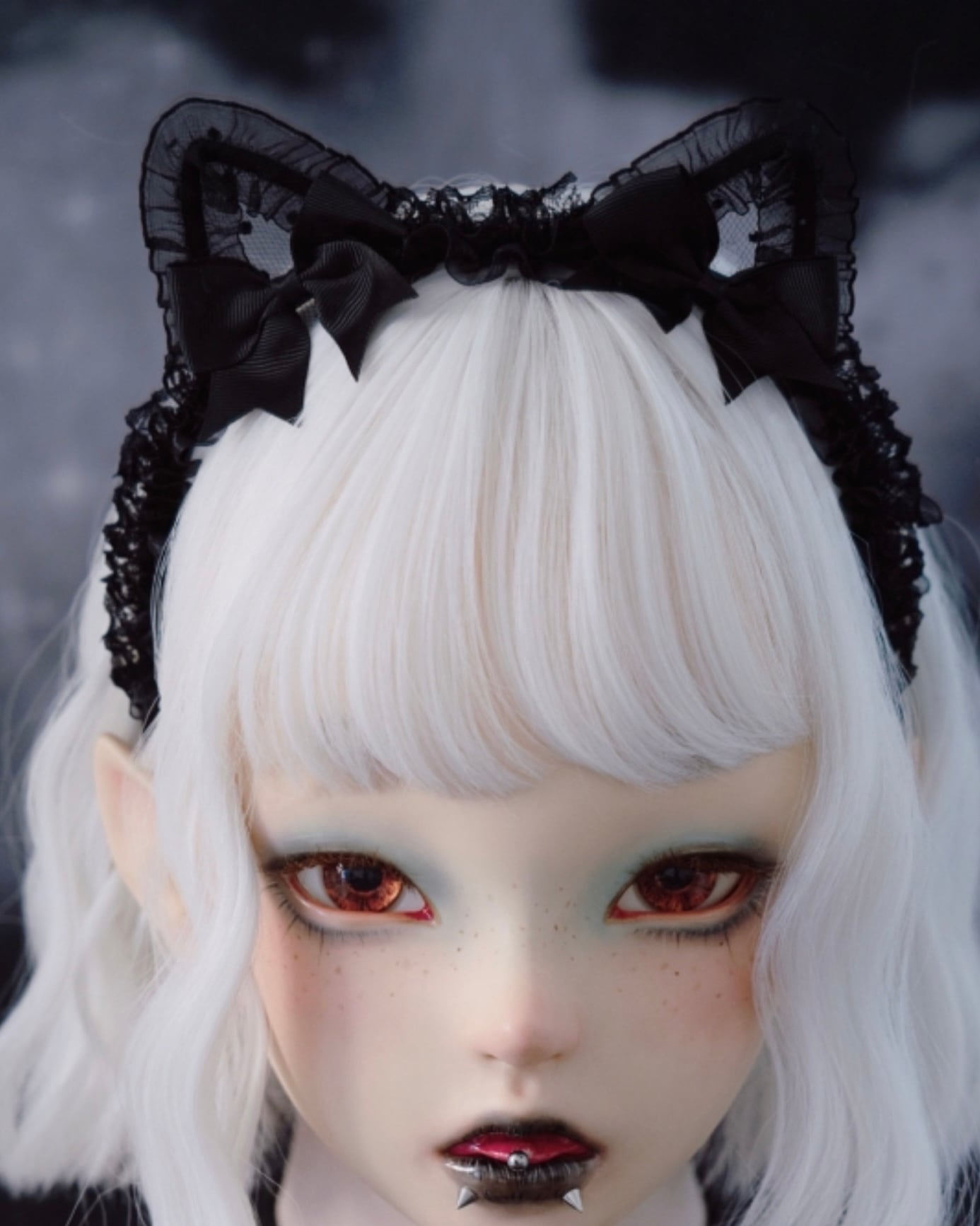 【予約】gothic cat ears black headband