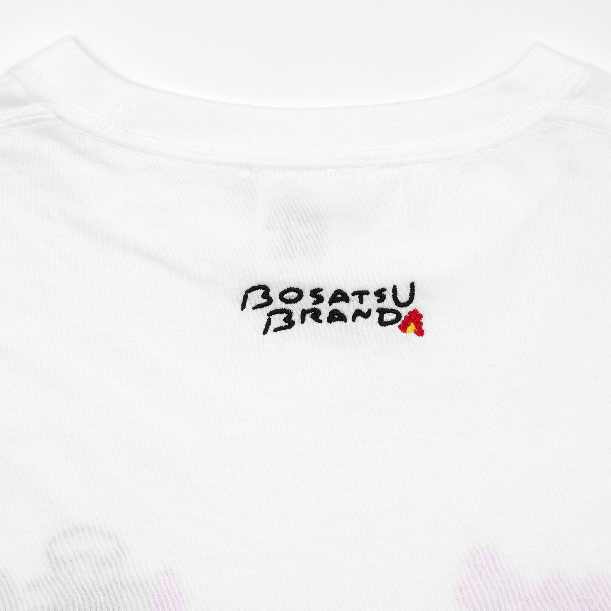 閻魔大王 仏像 ロングスリーブ Tシャツ (刺繍) 5.6oz ホワイト