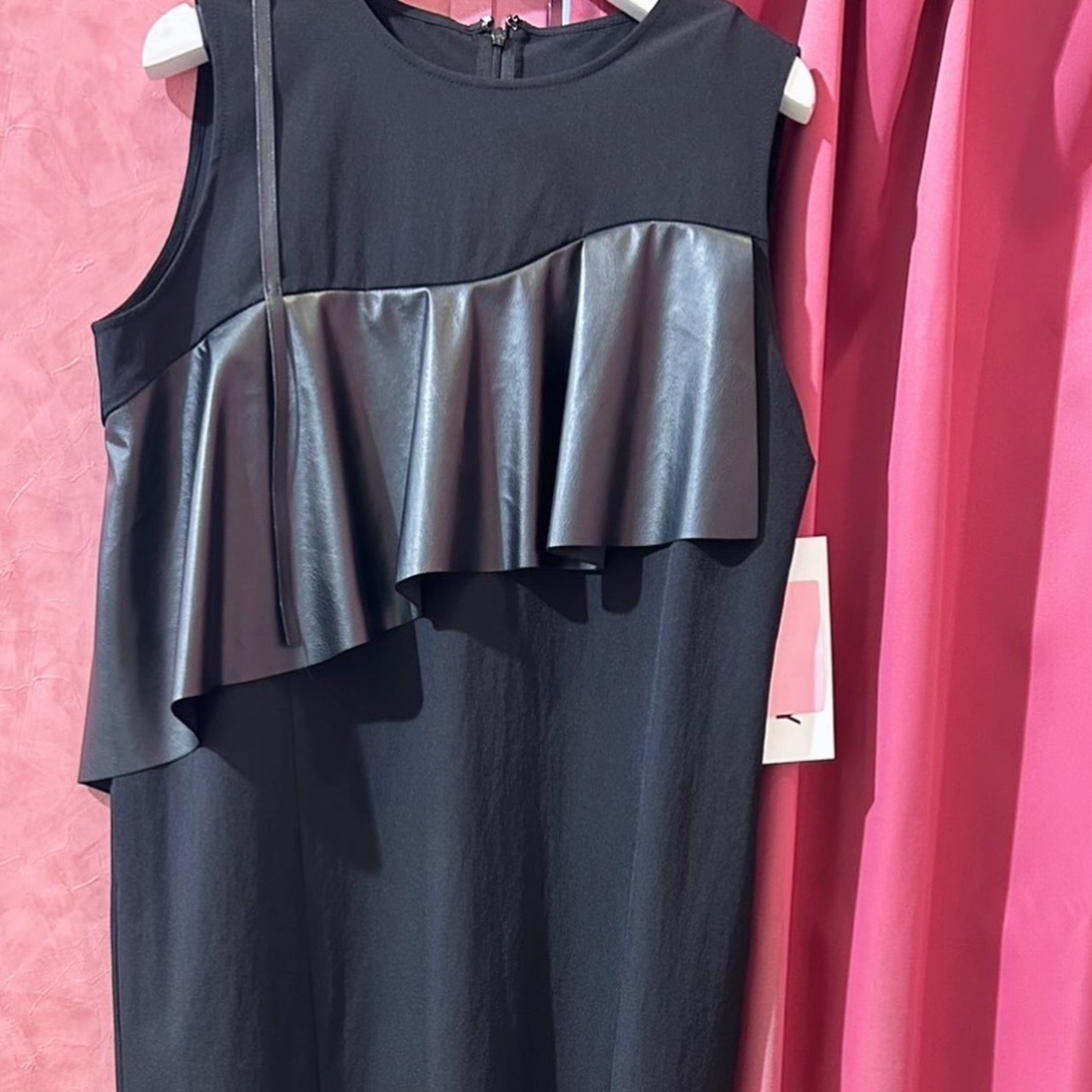 リズレイ RISLEY risley アシメ合皮フリルOP