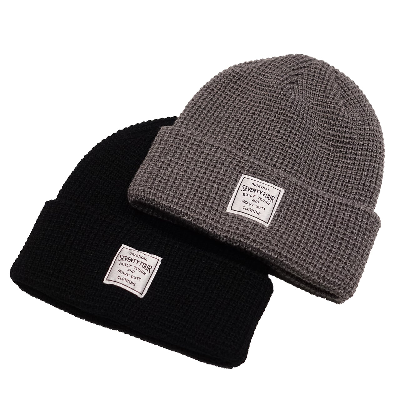 SEVENTY FOUR セブンティーフォー 編みニット ハット ブラック