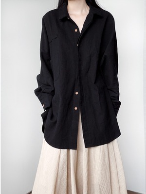 Oversized utility button-down shirt [T2964]