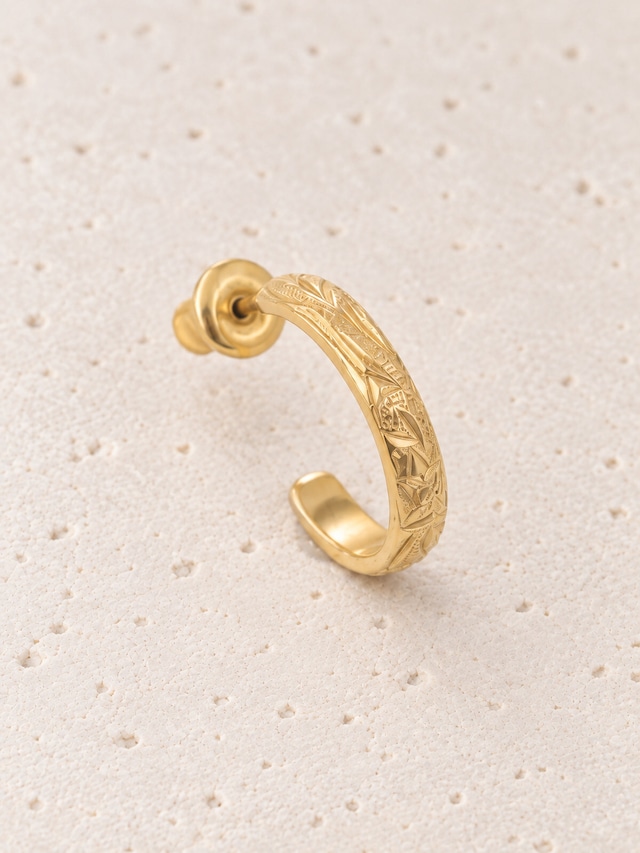 316L hawaiian hoop pierce（ 2㎜ 片耳用 ）#p03