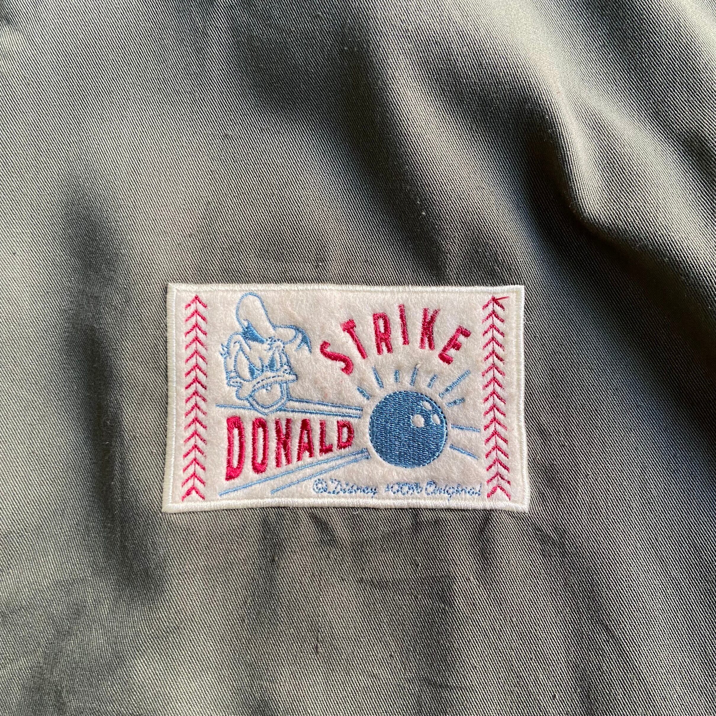 初回モデル 90s USA ディズニーリゾート 開襟 ボウリング シャツ 刺繍 ラウンジガール爆限定 アメリカディズニーリゾート 90s 刺繍