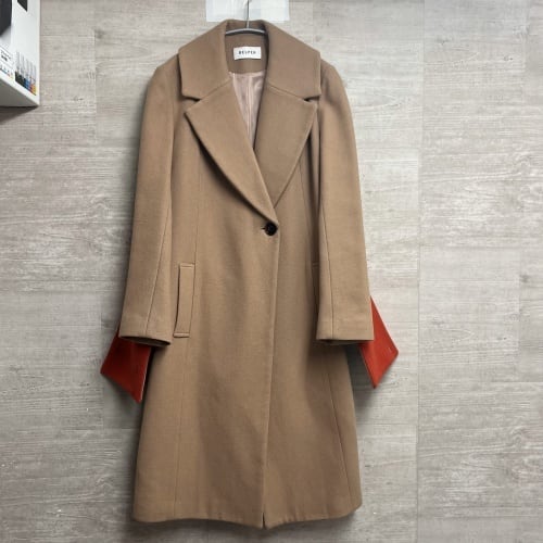 BELPER ベルパー BELTED COAT ベルトコート sizeF ベージュ系（画像 
