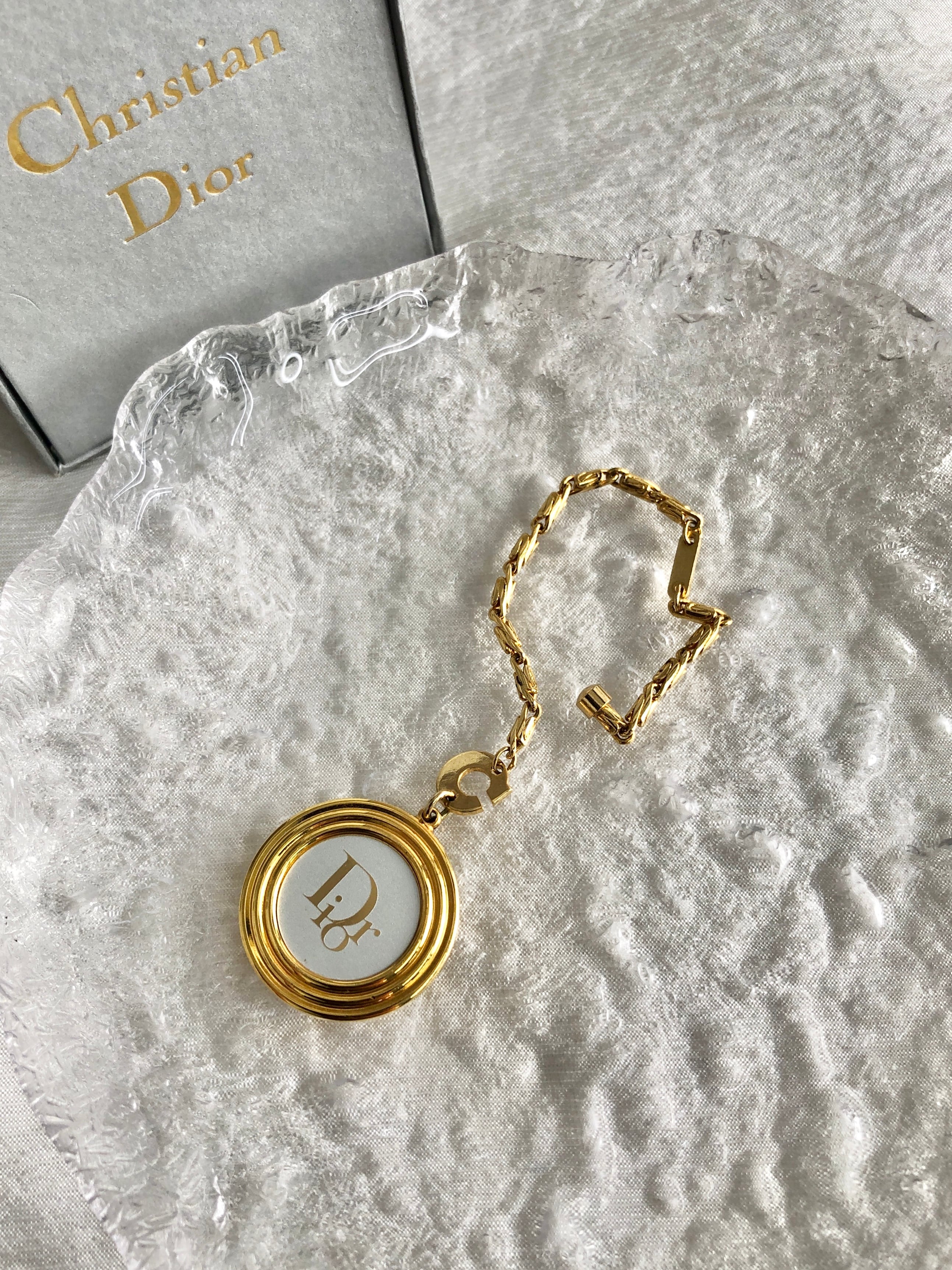 Christian Dior クリスチャン ディオール キーホルダー ゴールド ロゴ