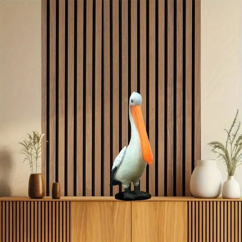 オブジェ ペリカン 置物 アニマル 動物 鳥 像 樹脂 リアル インパクト