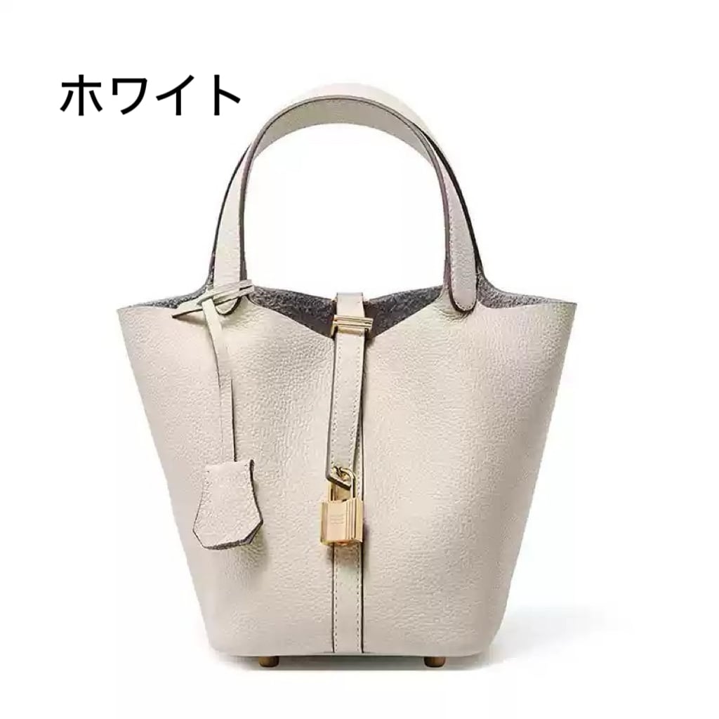 キューブバッグ 本革 カデナ ゴールド S/Mサイズ ハンドバッグ